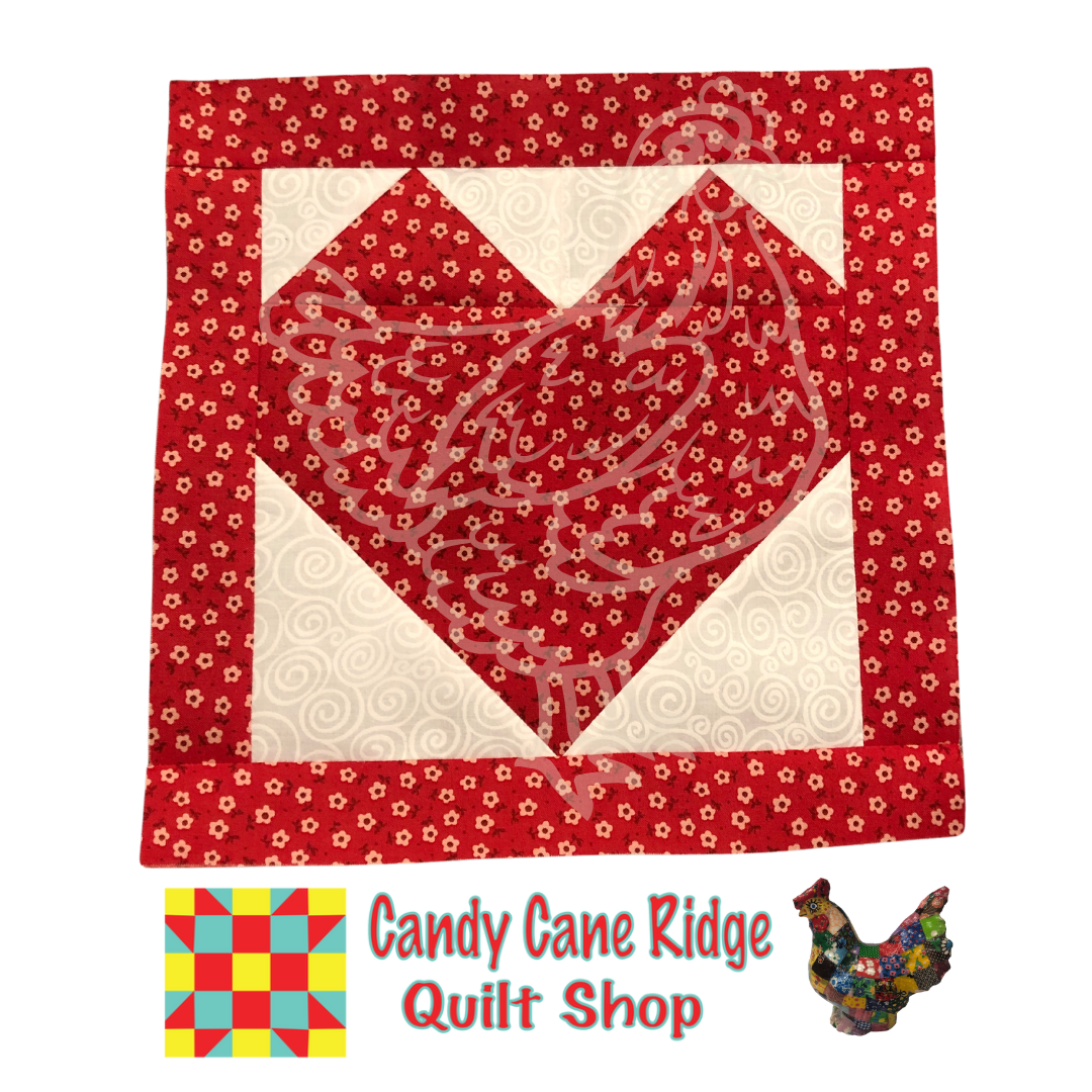 Heart Quilt Block for HOME Porch Quilt