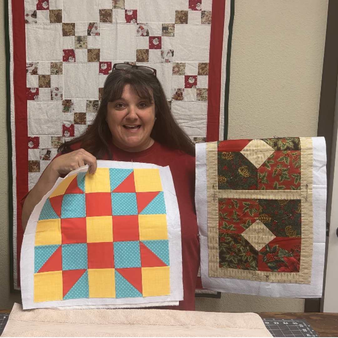 Quilt Basting – Candy Cane Ridge