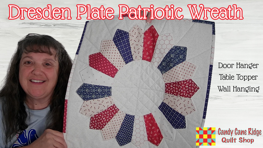 Dresden Plate Patriotic Wreath