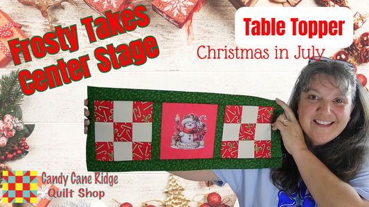 Frosty Takes Center Stage Table Topper