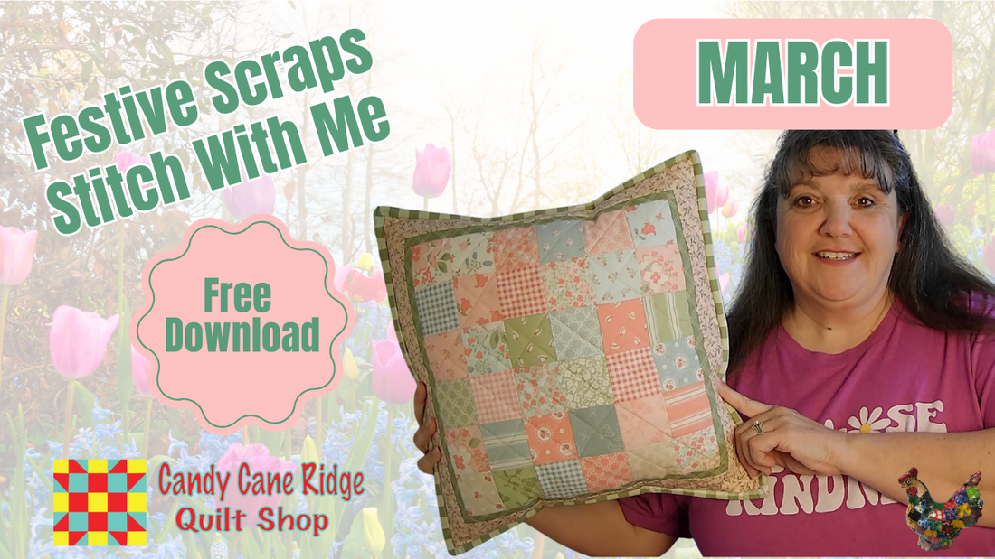 March Pillow-A Year of Festive Scraps Project
