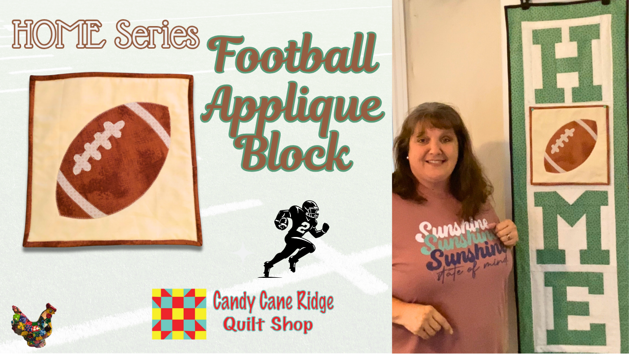 Football Applique Quilt Block Pattern