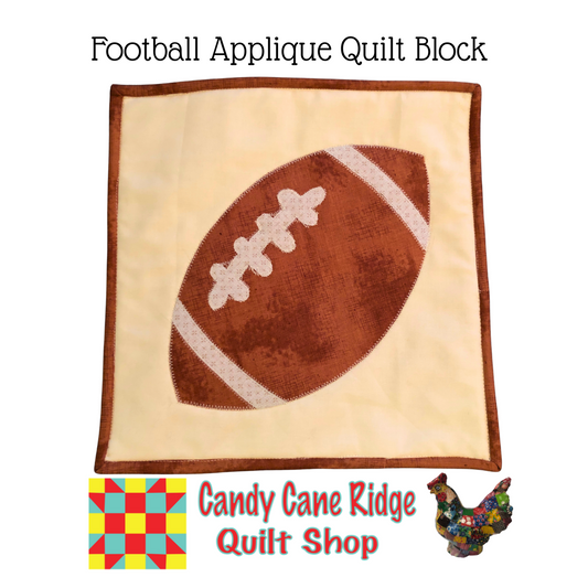 Football Applique Quilt Block Pattern