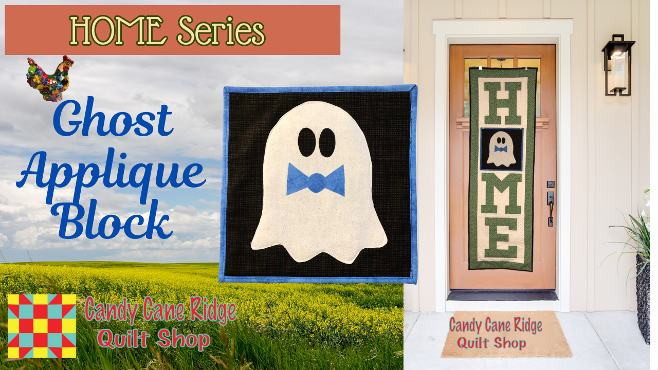 Ghost Applique Quilt Block for HOME Porch Quilt