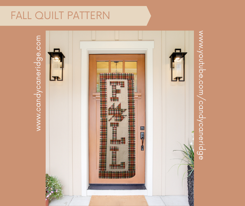 Fall Porch Quilt Pattern | Maple Leaf Door Hanger | Beginner Friendly Quilt Pattern