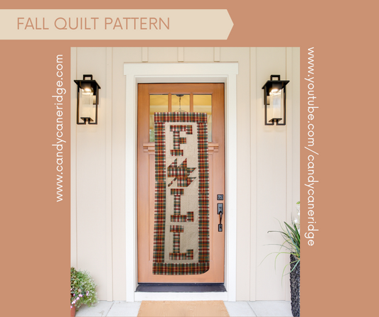 Fall Porch Quilt Pattern | Maple Leaf Door Hanger | Beginner Friendly Quilt Pattern